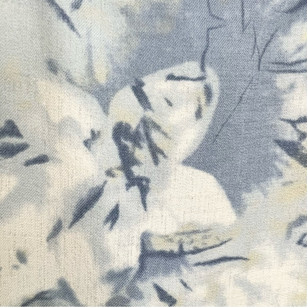 Vintage 80s 90s blue white abstract floral sleeveless long maxi shift dress 14 - Picture 10 of 11